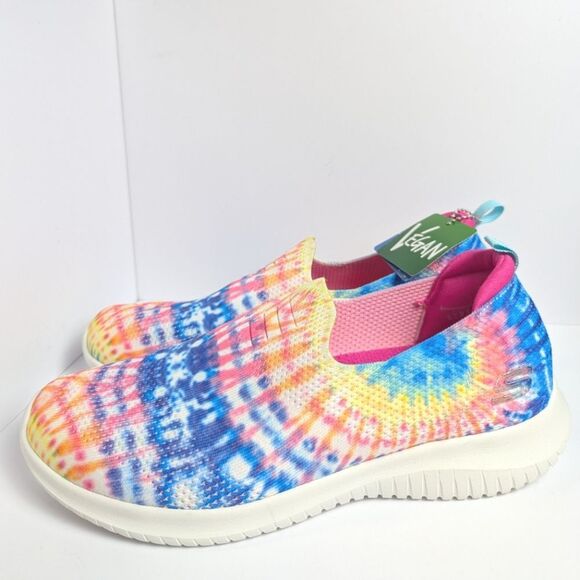 Skechers Tie Dye Multicolor Ultra Flex Air Cooled Memory Foam Slip On Sneaker 11 - Picture 4 of 8